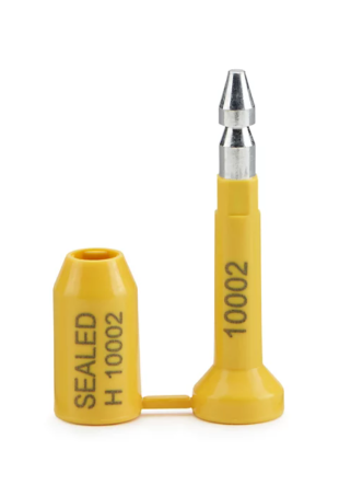 Scellé Haute Sécurité pour Container - Jaune [LOT DE 100 SCELLES]
