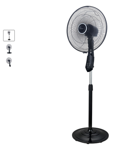 Ventilateur "3 en 1" : sur table, sur pied, mural, 40 cm