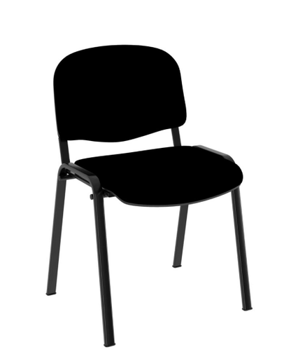Chaise de réunion et d’accueil First - Tissu Noir