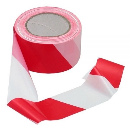 Ruban signalisation rouge/blanc 100 m x 50 mm