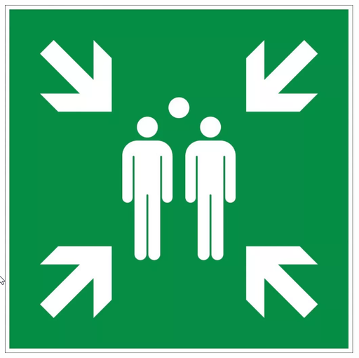 Panneau 480X480MM point de rassemblement