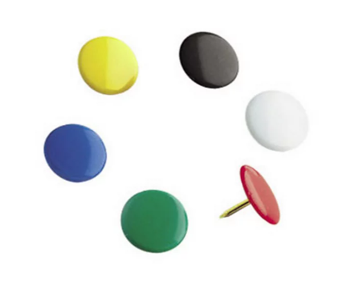 Punaises - Coloris assortis [LOT : 3 BOITES DE 100 PUNAISES]