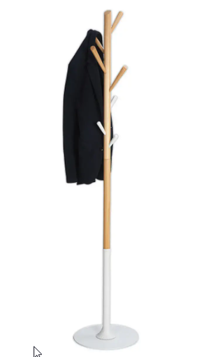 Portemanteau Tree bois/blanc 8 patères