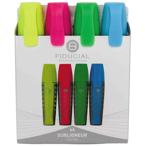 4 surligneurs colorés