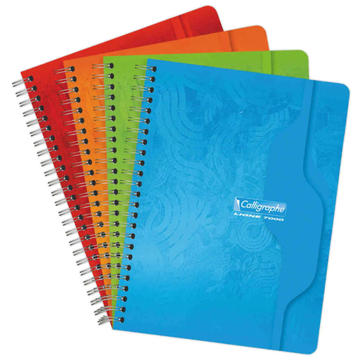 Cahier spirale 70g - 17x22cm. 5x5. 100 pages [LOT DE 5]