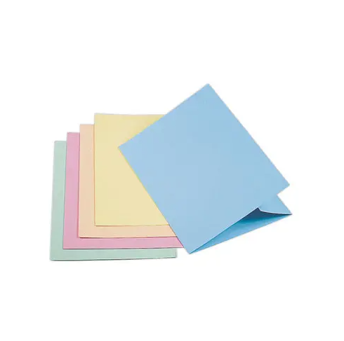 50 Chemises à rabat latéral 210 g - Pastel assortis