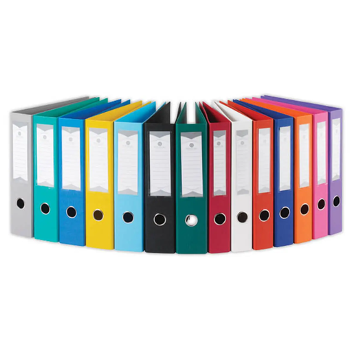 10 Classeurs à levier Colors - dos 5 cm