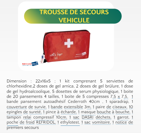 Trousse de secours vehicule