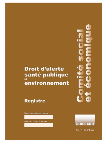 Registre Droit d'Alerte Santé Publique et Environnement