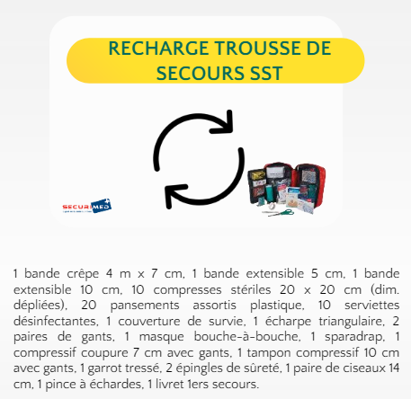Recharge trousse de secours SST