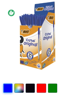 Stylos BIC Cristal Original [LOT DE 50 STYLOS]