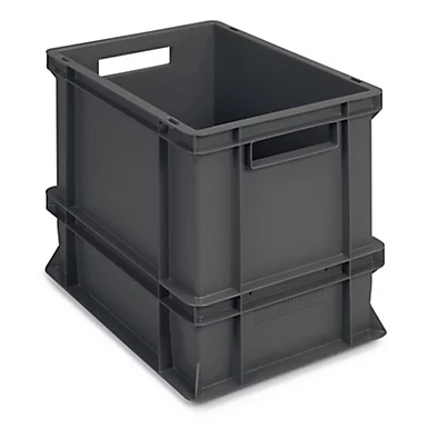 Bac plastique gerbable norme Europe économique [LOT DE 5]