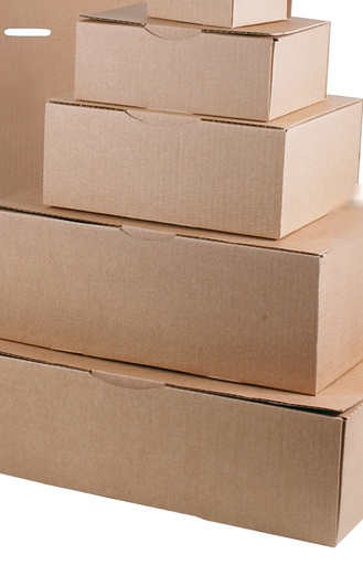 Boîte postale carton brun